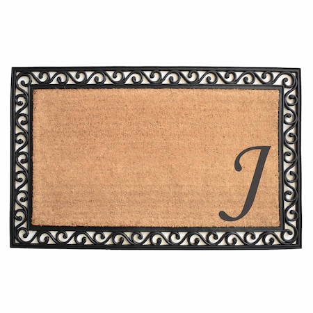 Calloway Mills Monogram Door Mat, Black, Natural, 30 in W x 48 in L 100063048J